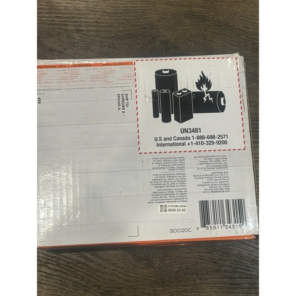 BLACK+DECKER 20V MAX* Lithium Impact Driver - BDCI20C